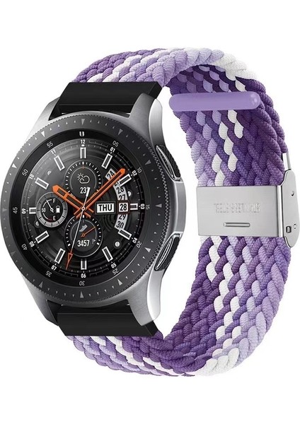 22Mm Evrensel Naylon Kayış Z Siyah Gri (Yurt Dışından)