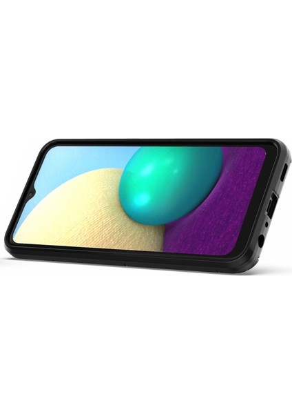 Galaxy A03 Core Için Halkalı Standlı Sert Pc + Yumuşak Tpu Telefon Kılıfı - Siyah (Yurt Dışından) fırsatları