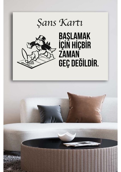Kanvas Tablo Baskılı Modern Motivasyon Başlamak Ev Ofis Otel Makam Dekor Hediyelik Tablo