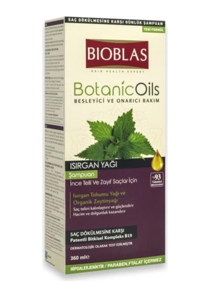 Organic Oils Ince Zayıf Saç Isırgan Şampuan 360 ml