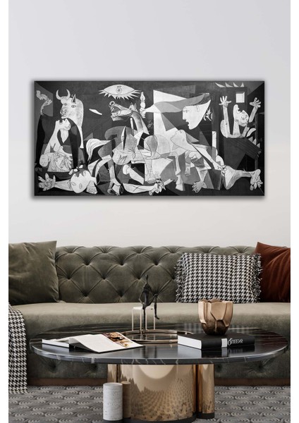 Pablo Picasso - Guernica Ünlü Tablo Dekoratif Kanvas Duvar Tablosu