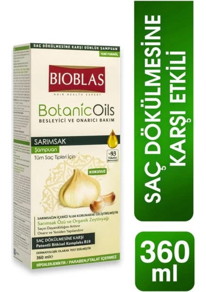 Bıoblas Botanıc Oıls Sarımsak Özlü Şampuan 360 ml