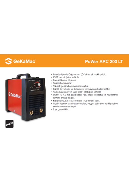 Gedik Kaynak Gedik Arc 200 Lt Inverter Kaynak Makinası