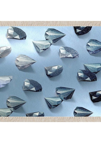 Elmas Desenli Diamond Dijital Baskı Yıkanabilir Kaymaz Taban Modern Salon Halısı Yolluk fiyatları
