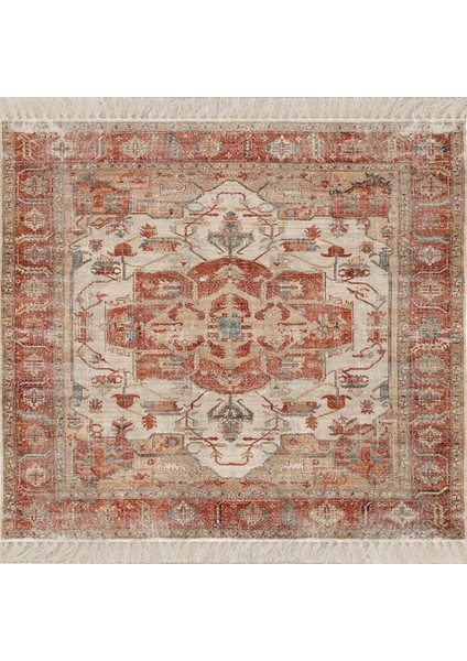 Osmanlı Motif Çerçeveli Dijital Baskı Yıkanabilir Kaymaz Taban Klasik Salon Halı ve Yolluk fiyatları