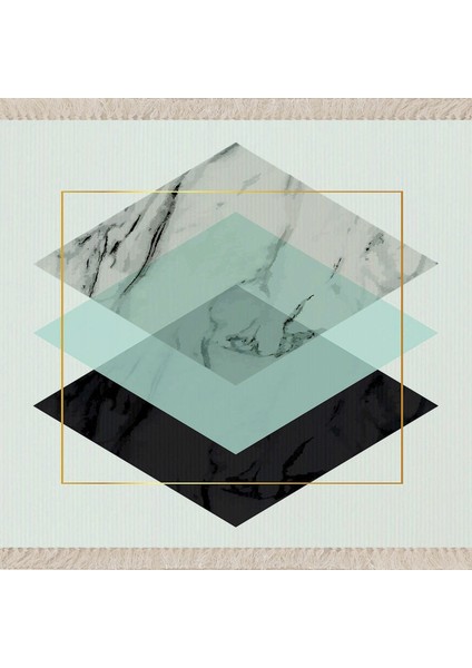 Geometrik Karo Desenli Gold Dijital Baskı Yıkanabilir Kaymaz Taban Modern Salon Halısı ve Yolluk fiyatları