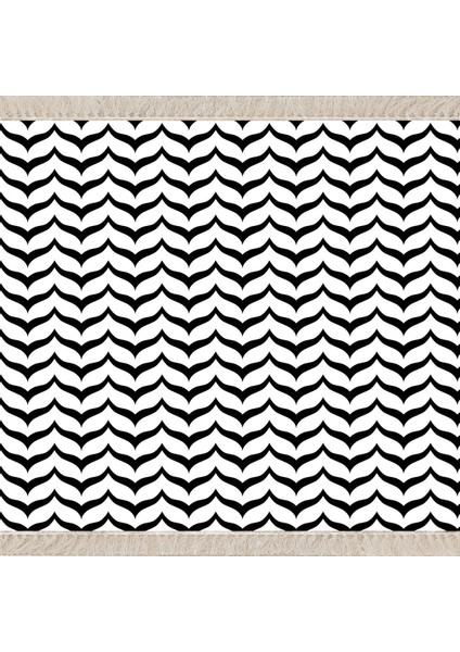 Geometrik Desenli Dijital Baskı Yıkanabilir Kaymaz Taban Modern Desen Salon Halı