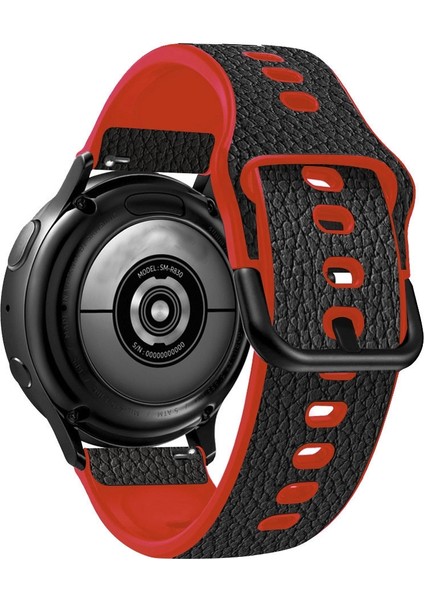 Tpu - Lychee Desen Deri Saat Askı Huawei Saat Gt Runner / Saat Gt 3 46 mm Kırmızı (Yurt Dışından) fiyatları