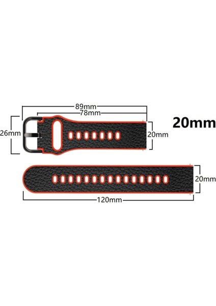 Tpu - Lychee Desen Deri Saat Kayışı Için Huawei Saat Gt 3 42 mm / Saat Gt 2 42 mm Koyu Kahverengi (Yurt Dışından)