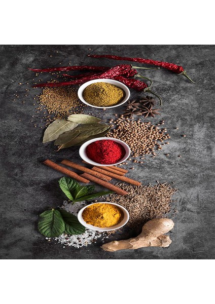 Baharat Desenli Dijital Baskı Yıkanabilir Kaymaz Taban Leke Tutmaz Mutfak Halısı ve Yolluk fiyatları