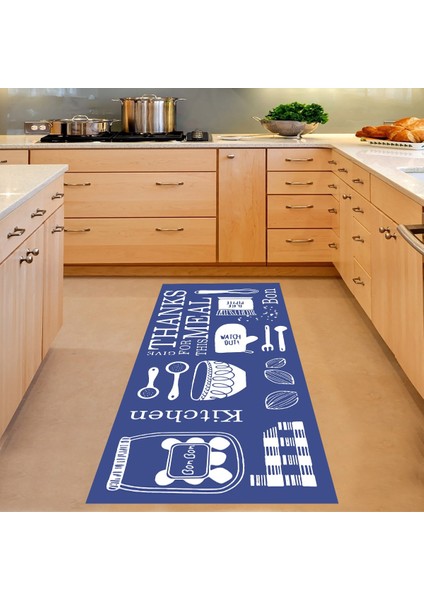 Kitchen Desenli Dijital Baskılı Kaymaz Taban Yıkanabilir Leke Tutmaz Mutfak Halısı fiyatları