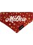 Isimli Red Gold Stars Tasma Fular Bandana 2
