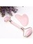 Pembe Kuvars Jade Roller ve Kalp Gua Sha Masaj Taşı Premium Set 1