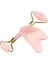 Doğal Pembe Kuvars Taşı Face Roller ve Gua Sha 2'li Masaj Aleti Set 1