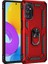 Galaxy M52 5g Için Halkalı Standlı Dahili Metal Levhalı Pc + Tpu Telefon Kılıfı Kırmızı (Yurt Dışından) 2
