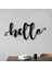 Hello Metal Duvar Yazısı - 18X49, Siyah 1
