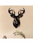 Geyik Metal Duvar Tablosu - 80X99, Siyah 1