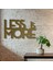 Less Is More Metal Duvar Yazısı - 61X99, Altın Sarısı 1