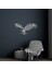 Uçan Kartal Metal Duvar Tablosu - 48X99, Beyaz 1