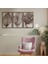 Üçlü Yaprak Metal Duvar Tablosu - 49X96, Bakır 1