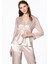 Kadın Saten Dantelli Pijama Takımı 1121 Pudra 2