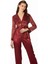 Saten Dantelli Pijama Takımı - 1121 Bordo 2