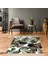 Yaprak Desenli Dijital Baskı Yıkanabilir Kaymaz Taban Modern Salon Halısı Yolluk 1