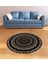 Jüt Hasır Kilim Görünümlü Dijital Baskılı Kaymaz Taban Yıkanabilir Modern Salon Halısı ve Yolluk 1
