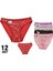 12'li Paket Tutku 0534 Kardelen Desenli Elastan Bayan Bikini Külot 1