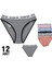 12'li Paket Tutku 0540 Hera Çizgili Beli Lastikli Elastan Bayan Bikini Külot 1