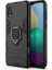 Galaxy A03 Core Için Halkalı Standlı Sert Pc + Yumuşak Tpu Telefon Kılıfı - Siyah (Yurt Dışından) 2