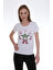 Bogda Çift Yönlü Renk Değiştiren Pullu Kadın T-Shirt Beyaz-Ste