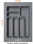 S-2284-g Çekmece İçi Plastik Kaşıklık Gri En:39-32,5 D:49-40 cm. Arası Kesilir 6 Göz 1