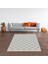 Geometrik Karo Desenli Dijital Baskı Yıkanabilir Kaymaz Taban Modern Salon Halısı ve Yolluk (Gri) 1
