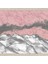 Mermer Desenli Gold Şeritli Dijital Baskı Yıkanabilir Kaymaz Taban Salon Halı ve Yolluk(Pembe) 2