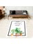Yeşil Yaprak Desenli Home Sweet Home Dijital Baskılı Kaymaz Yıkanabilir Leke Tutmaz Mutfak Halısı 1