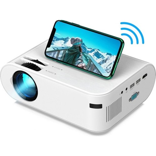 P62 Full Hd Destekli Wifi Ios Android Cep Tel Yansıtma Mini Projeksiyon Cihazı
