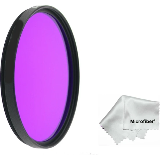 Dhd 58MM Lensler Için Full Color Düz Renk Purple Mor Efekt Filtre