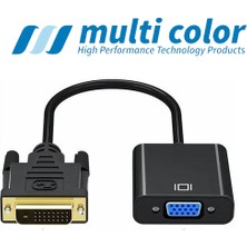 Multicolor MC-4362  DVI To VGA Aktif Dönüştürücü Kablo (Dvı-D Erkek VGA Dişi)