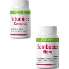Voonka Vitamin B Complex 62 Tablet+ Sambucus Nigra 42 Çiğneme T.