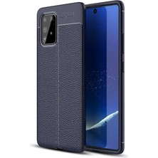 Fibaks Samsung Galaxy A91 (S10 Lite) Kılıf Rugan Armor Deri Görünümlü Parmak İzi Yapmaz Dayanıklı Niss Silikon Kapak