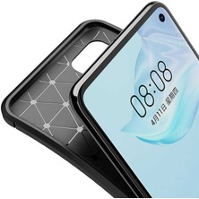 Fibaks Huawei P40 Kılıf Rugan Armor Deri Görünümlü Parmak İzi Yapmaz Dayanıklı Niss Silikon Kapak