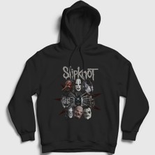 Presmono Unisex Siyah Band V2 Slipknot Kapüşonlu Sweatshirt