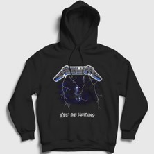 Presmono Unisex Siyah Ride Metallica Kapüşonlu Sweatshirt
