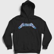 Presmono Unisex Siyah Logo V2 Metallica Kapüşonlu Sweatshirt