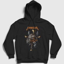 Presmono Unisex Siyah Skull V2 Metallica Kapüşonlu Sweatshirt