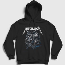 Presmono Unisex Siyah Hammer Metallica Kapüşonlu Sweatshirt