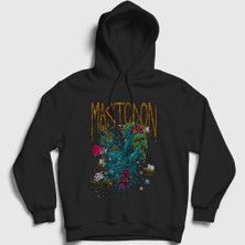 Presmono Unisex Siyah Monster Mastodon Kapüşonlu Sweatshirt