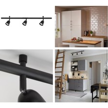 IKEA Skurup Aydınlatma Spot Lamba Mat Siyah Çok Amaçlı Kullanım 3 Lü Set