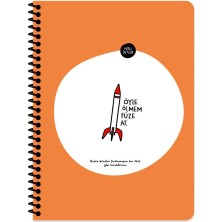 Keskin Color Hisli Şeyler 18,5*25cm Spiralli 80 yp. PP Kapak Kareli Defter- "Ö